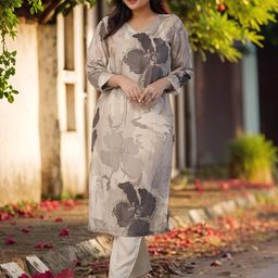Aaghnya Women Printed Kurta Set-image-6