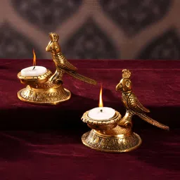 Homspurts Yellow 2 Pieces Parrot Shaped Candle Holders-28