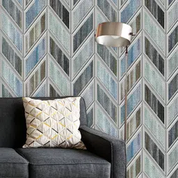 ArtzFolio Printed UV-Resistant Anti-Bacterial D Chevron Grunge Peel & Stick Wallpaper-image-44