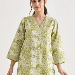 CRENOL THREADS Floral Print Cotton Top-image-58