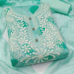 Peachmode Embroidered Unstitched Dress Material-image-34