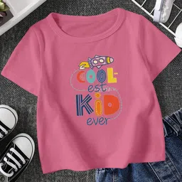 FIONAA TRENDZ Kids-Unisex Pink Cotton Tshirts-picture-5