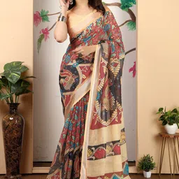 Sidhidata Kalamkari Zari Saree-picture-12
