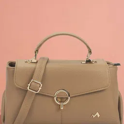 Metro Women Textured Structured Satchel Bag-image-42