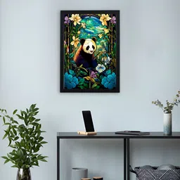 Giftii Green & Blue Printed Wooden Framed Wall Art-image-53