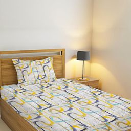 IVAZA Yellow Floral 200 Microfiber Single-image-73