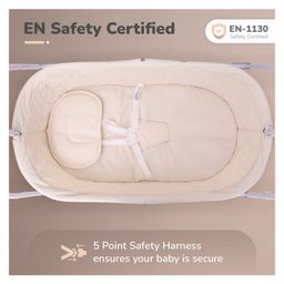 R for Rabbit Lullabies The Auto Swing Baby Cradle with Remote Controller - Cream image 2