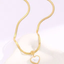 Designs & You Gold-Plated Heart Shaped Pendants with Chains-35