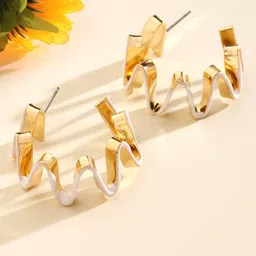 SALTY Contemporary Half Hoop Earrings-18