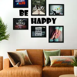 Aura Black & Green 5 to 7 Pieces MDF Wall Photo Frames-20