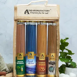 The Aroma Factory Brown & Blue 4 Pieces Pooja Incense Sticks-image-38