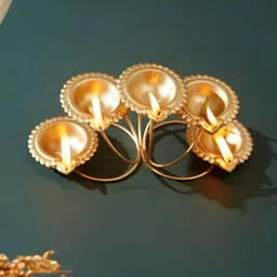 Homspurts Antique Serene Glow Metal Diyas-picture-52