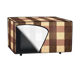 The Furnishing Tree PVC Waterproof Microwave Oven Cover Compatible for 17 L Solo 17PM-MEC2B Gingham image 4