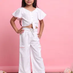 SAKA DESIGNS Girls V-Neck Top With Trousers-picture-34