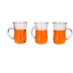 Somil Designer & Stylish Transparent Tea / Coffee Cup, Glass, Round (Set of Three) TK05-image-44