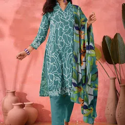 KALINI Abstract Printed Unstitched Dress Material-image-31