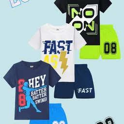 KUCHIPOO Boys Printed T-shirt with Shorts-34