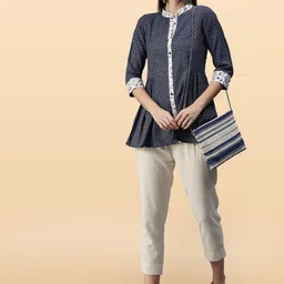 Anouk Rustic Printed Mandarin Collar Tunics image 2