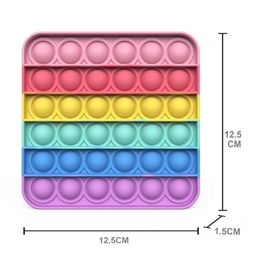 FunBlast Pop Bubble Stress Relieving Silicone Pop It Fidget Toy Pack of 2 - Multicolor image 3
