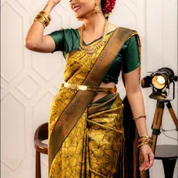 GAVUBAA Gold Pure Silk Mysore Silk Sarees-picture-14