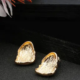 Stoln Gold-Plated Contemporary Studs-11