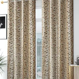 Galaxy Home Decor Brown Set of 2 Long Door Curtain-19