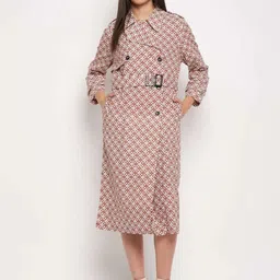 Antimony Printed Double Breasted Double Breasted Trench Coat-picture-13