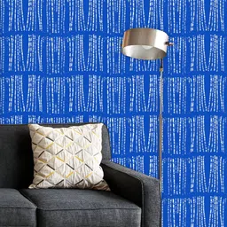 ArtzFolio Printed UV-Resistant Anti-Bacterial Abstract Indigo Tie Dye Batik Peel & Stick Wallpaper-image-60