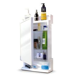 Parasnath White Rich Look Bathroom Mirror Cabinet With Storage Capacity-image-76