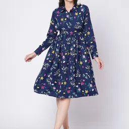 Selvia Print Crepe Fit & Flare Dress-image-53