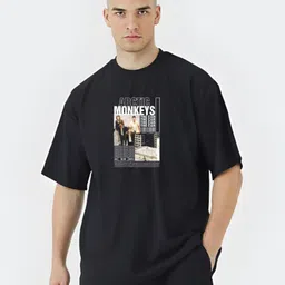 Stitchmeashirt Men Cotton Printed Drop-Shoulder Sleeves T-shirt-image-73