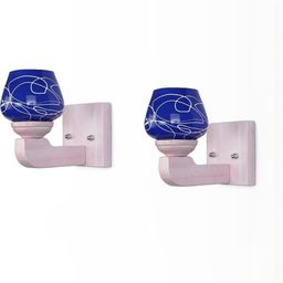 1ST TIME Blue & White Solid Glass Traditional Cylinder Wall Lamps Wall Lamps-picture-6