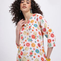 Anouk Rustic Floral Print Short Kurti-picture-47