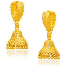 Luv Fashion Circular Jhumkas Earrings-image-7
