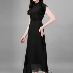 Raiyani Fashion Applique Georgette Fit & Flare Maxi Dress-picture-29