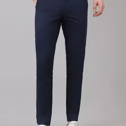Richlook Men Textured Smart Trousers-image-76