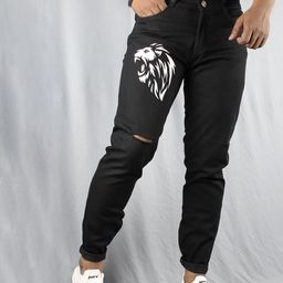 styzon Men Jean Slim Fit Mildly Distressed Jeans-image-68