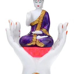 Aura White Buddha Idol Showpiece-image-14