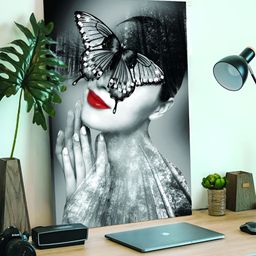 Myntra Elegant Homes Women Butterfly Canvas Painting Abstract Landscape Frame Wall Art-image-91