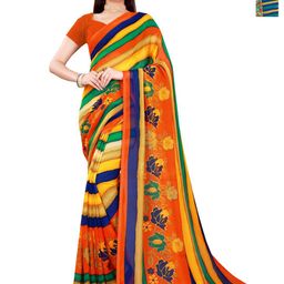 Moda Rapido Floral Pure Georgette Saree-image-81
