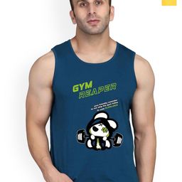 Slowloris Men Pack of 2 Blue & Yellow Printed Cotton Fabric Inner vest-picture-9