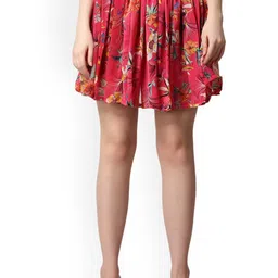 MINOS Printed Flared Mini Skirt-image-65
