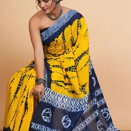 Lovwear Yellow Pure Cotton Sarees-picture-12