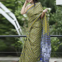Mitera Bagh Bagru Saree image 4