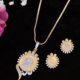 Anouk Gold & Silver Plated Studded American Studded Jewellery Set-picture-26