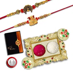 DeoDap Multi Pooja Thali Rakhi Gift Set-image-17