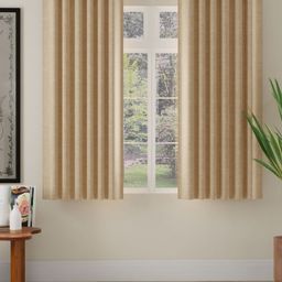 Myntra Elegant Homes Beige 2 Pieces Window Curtains-image-1
