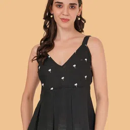 Brownverse Women Graphic Printed Top-image-29