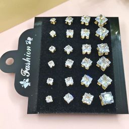 Shivarth 12 Square Studs Earrings-image-5
