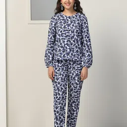 BAESD Girls Printed Top with Trousers-image-100